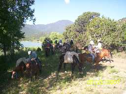 Preparing to hit trail after taking a break at Webster Lake